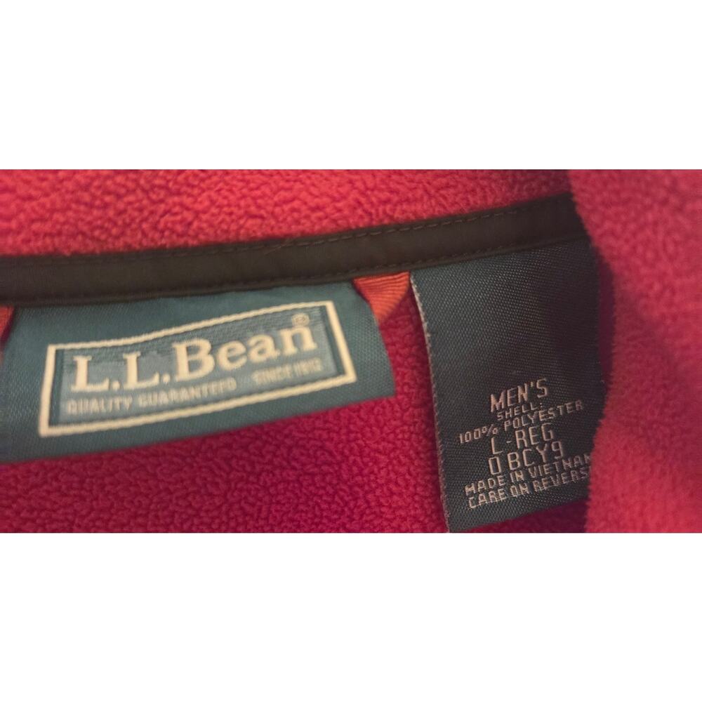L.L. Bean Burnt Orange Full Zip Fleece Sweater - Men's Large - Picture 6 of 6